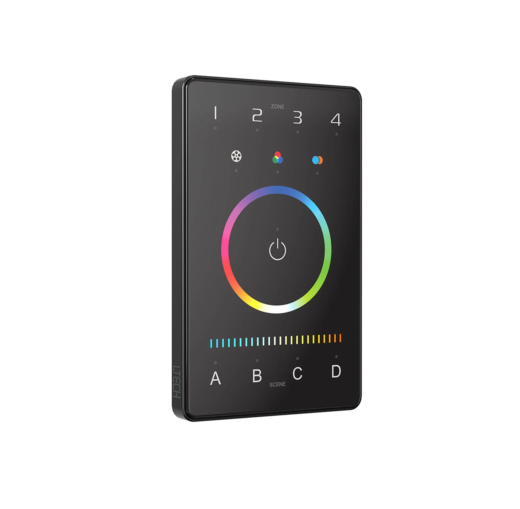 UB5  Bluetooth 5.0 and DMX512 compatible,RGBWY Controller Touch Panel,4 Zone control,use with LTech bluetooth drivers/DMX512 decoders,IP20,5yrs warranty,